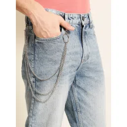 BENE KLEED Blue Cotton Relaxed Fit Solid Jeans image 4