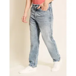 BENE KLEED Blue Cotton Relaxed Fit Solid Jeans image 3