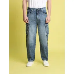 Bene Kleed Blue Low Distress Light Fade Jeans-picture-46