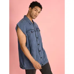 Bene Kleed Blue Solid Jackets image 3