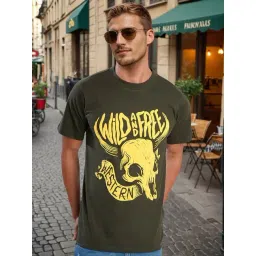 Bene Kleed Dark Olive Regular Fit Printed T-Shirt-picture-29