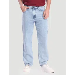 Bene Kleed Light Blue Cotton Relaxed Fit Jeans-picture-31