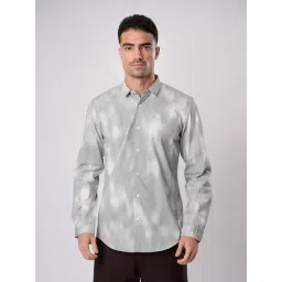 Bene Kleed Light Grey Printed Regular Fit Shirt-picture-10