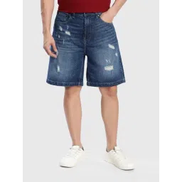 Bene Kleed Men Baggy Fit Distressed Denim Shorts-picture-47