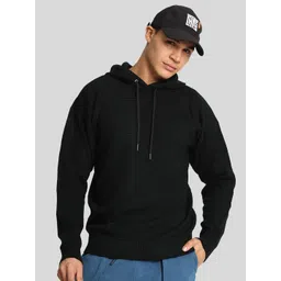 Bene Kleed Men Black Relaxed Fit Hooded Sweatshirt-picture-11