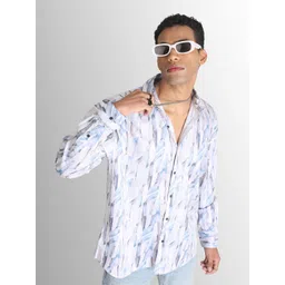 Bene Kleed Men Classic Spread Collar Abstract Printed Cotton Oversized Casual Shirt-picture-10