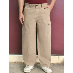 Bene Kleed Men Cotton Loose Balloon Fit Cargos Trousers-picture-22