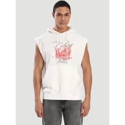 Bene Kleed Men Graphic Printed Relaxed Fit Sleeveless Christmas Hooded Sweatshirt-picture-33