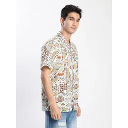 Bene Kleed Men Linen Blend Printed Casual Shirt-picture-22