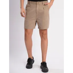 Bene Kleed Men Regular Fit Pleated Cotton Chino Shorts-picture-26