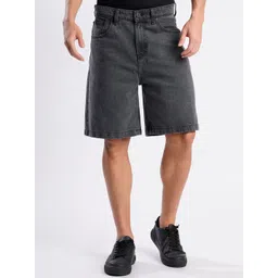 Bene Kleed Men Relaxed Fit Mid-Rise Cotton Denim Shorts-picture-36