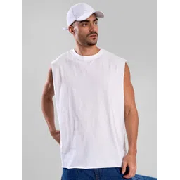 Bene Kleed Men Solid Round Neck Pure Cotton Oversized T-shirt-picture-25
