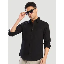Bene Kleed Men Solid Spread Collar Cotton Casual Shirt-picture-42