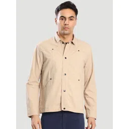 Bene Kleed Men Spread Collar Solid Pure Cotton Tailored Jacket-picture-25