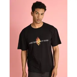 Bene Kleed Men Typography Printed Round Neck Cotton Oversized T-shirt-picture-17