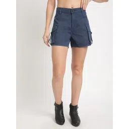 Bene Kleed Navy Cotton Regular Fit Cargo Shorts-picture-25