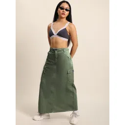 Bene Kleed Pure Cotton High Rise Straight Maxi Skirt image 5