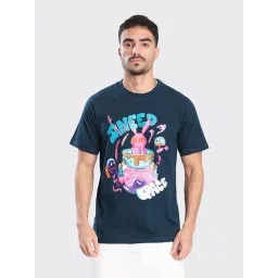 Bene Kleed Teal Cotton Regular Fit Printed T-Shirt-picture-33