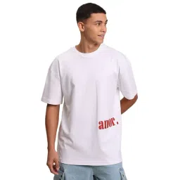 BENE KLEED White Cotton Loose fit Print T-Shirt-picture-15