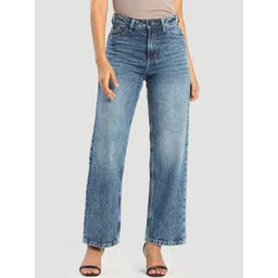 Bene Kleed Women Relaxed Fit High-Rise Clean Look Light Fade Pure Cotton Jeans-picture-40