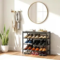 Benesta Shoe Rack Bench - Steel (Sleek Black)-picture-19