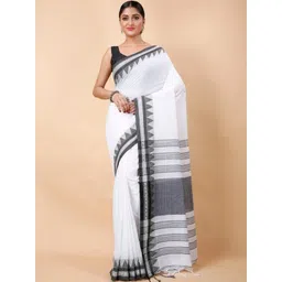 Bengal S Woven Design Pure Cotton Saree With Blouse Piece-picture-41