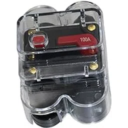 Benix CAR Stereo Audio Circuit Breaker Fuse Inline for 12V DC CAR A/V System 100A-image-23