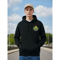 BENNY BROOKS Men Graphic Printed Hooded Pullover Sweatshirt image 2