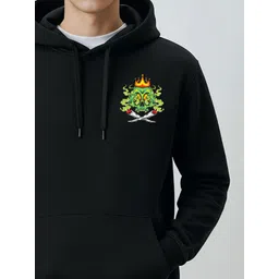 BENNY BROOKS Men Graphic Printed Hooded Pullover Sweatshirt image 5