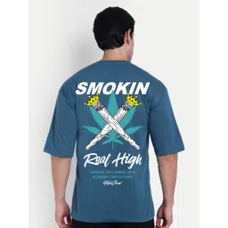 BENNY BROOKS Men Graphic Printed Round Neck Cotton Oversized T-shirt-picture-30