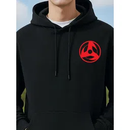 BENNY BROOKS Men Naruto Printed Hooded Full Sleeve Pullover Sweatshirt image 4