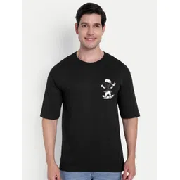 BENNY BROOKS Unisex Graphic Printed Round Neck Drop-Shoulder Sleeves Oversized T-shirt-picture-37