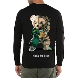 Benny Brooks Mens Black Graphic Printed Sweatshirt's - Kungfu Panda Sweatshirt-picture-10