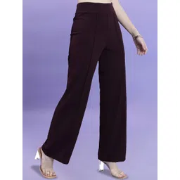 BENZOS Women Cotton Mid-Rise Regular Trousers-picture-11