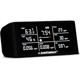 Bequest 9-in-1 Indoor Air Quality Monitor Indoor Portable CO2 Monitor | VOC Sensor | Formaldehyde Detector AQI PM2.5 + 4 More Home Monitoring | Air Quality Tester - Air Monitor - Black-image-45