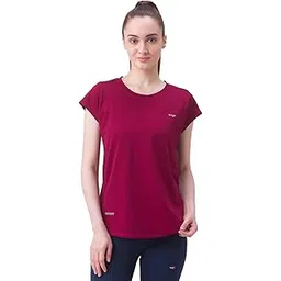 berge' Ladies Jacquard Polyester Dry Fit Textured Western Shirts & Tshirts for Women, Quick Drying & Breathable Fabric, Gym Wear Tees & Workout Tops|Half Sleeve T-Shirt|Running Tshirts for Women-picture-23