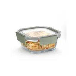 Bergner Smart Lock Transparent Glass Borosilicate Square Food Container (520ml)-picture-45