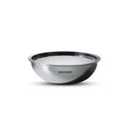 Bergner Triply Silver Stainless Steel Induction Base Tasra 24 cm diameter with Lid - Set of 1-picture-32