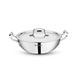 Bergner Tripro Triply Stainless Steel Deep Kadai / Indian Wok with Lid, 28 cm, 4.25 Litre-picture-12