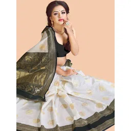 BerMondsey Woven Design Zari Banarasi Saree image 4