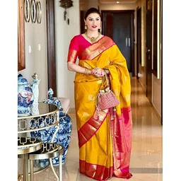 BerMondsey Woven Design Zari Silk Blend Banarasi Saree-picture-36