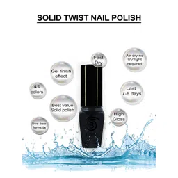 BEROMT Solid Twist Gel Finish High Gloss Fast Dry Nail Polish 8 ml - Night Cloaked 7007 image 5
