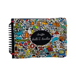 Berrybee Chalk it Doodles- Children's Activity Chalkboard Book-Portable,Screen Free Activities for Kids, Erasable,Reusable Book,8 Pages, One Chalk with chalkholder - English-picture-13
