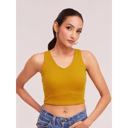 BerryBird V-Neck Sleeveless Crop Top-picture-39