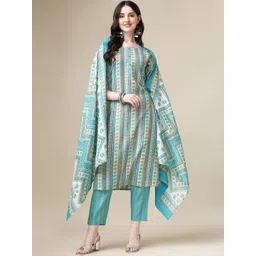Berrylicious Ethnic Motifs Printed Regular Kurta & Trousers With Dupatta-picture-16