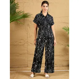 Berrylush Abstract Print Shirt With Trousers Co-Ords-picture-25