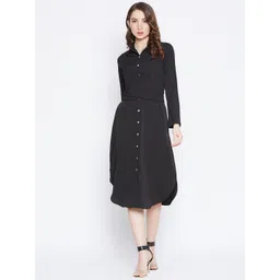 Berrylush Shirt Collar Midi Dress-picture-14