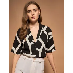 Berrylush BIZwear Checked Extended Sleeves Shirt Style Crop Top-picture-33