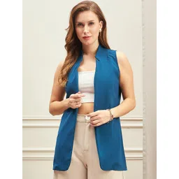 Berrylush BIZwear Notched Detail Open Tailored Fit Blazers-picture-20