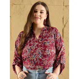 Berrylush Curve Floral Print Top-picture-33